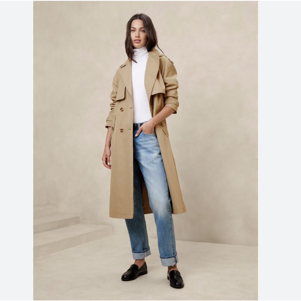 NWT | Banana Republic | Timeless Trench Coat | Tan | Small